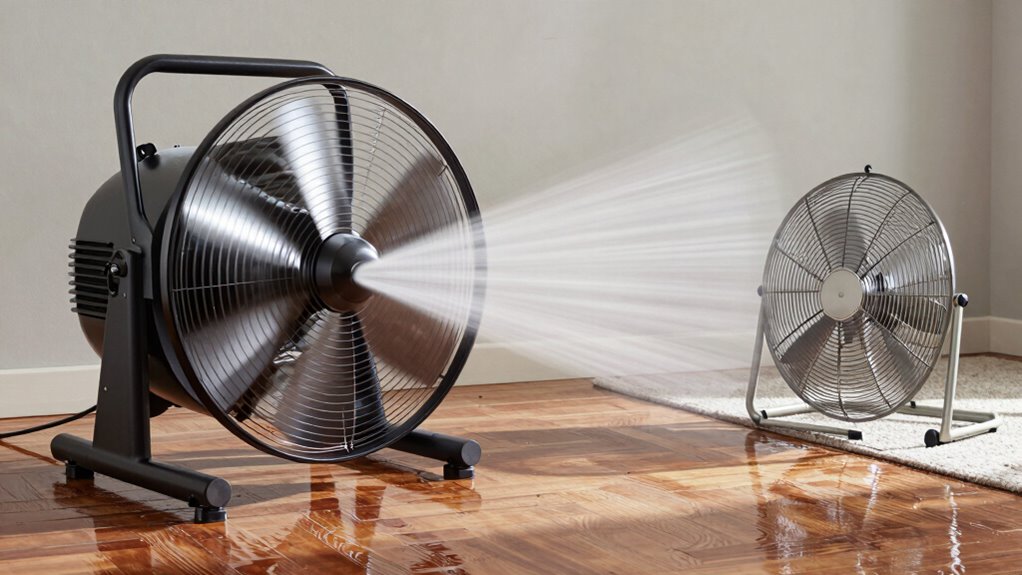 air movers dry faster
