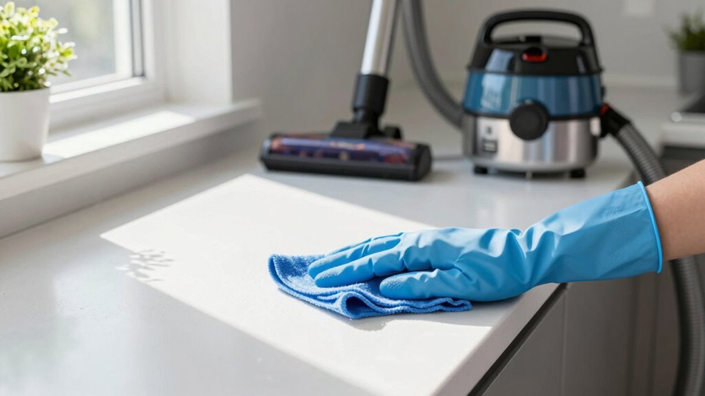 avoid harsh cleaning chemicals