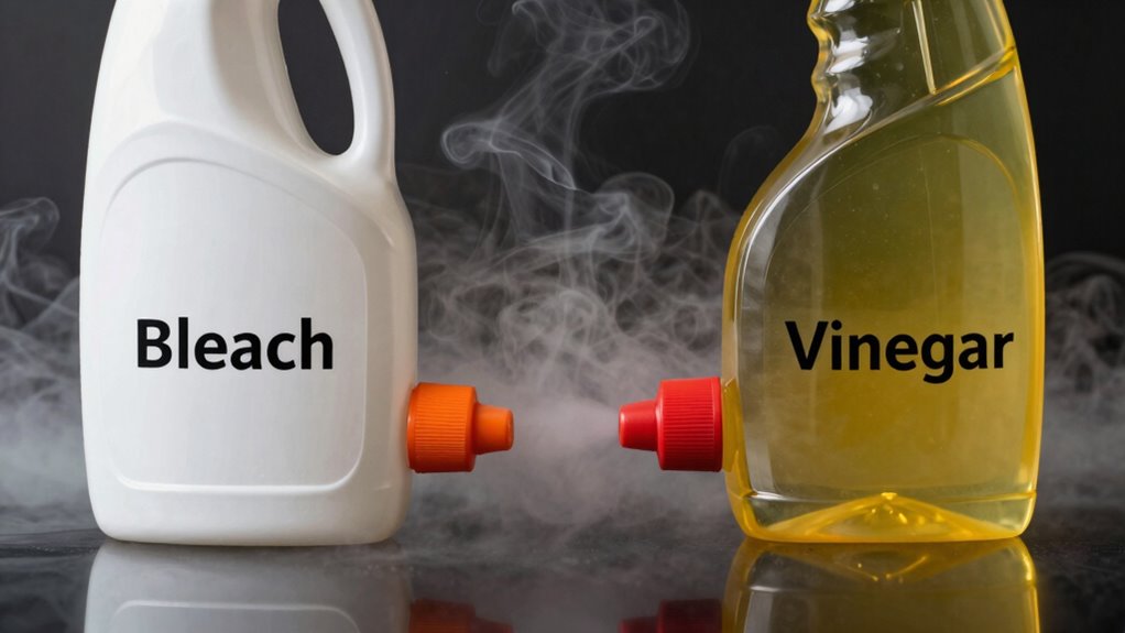 avoid mixing bleach and acids