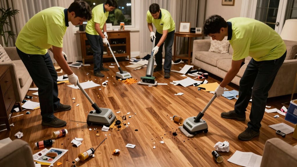 call professionals for damage