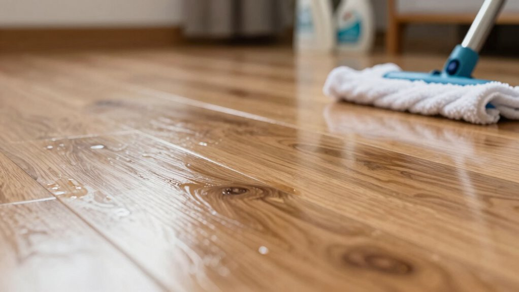 check floors for residue