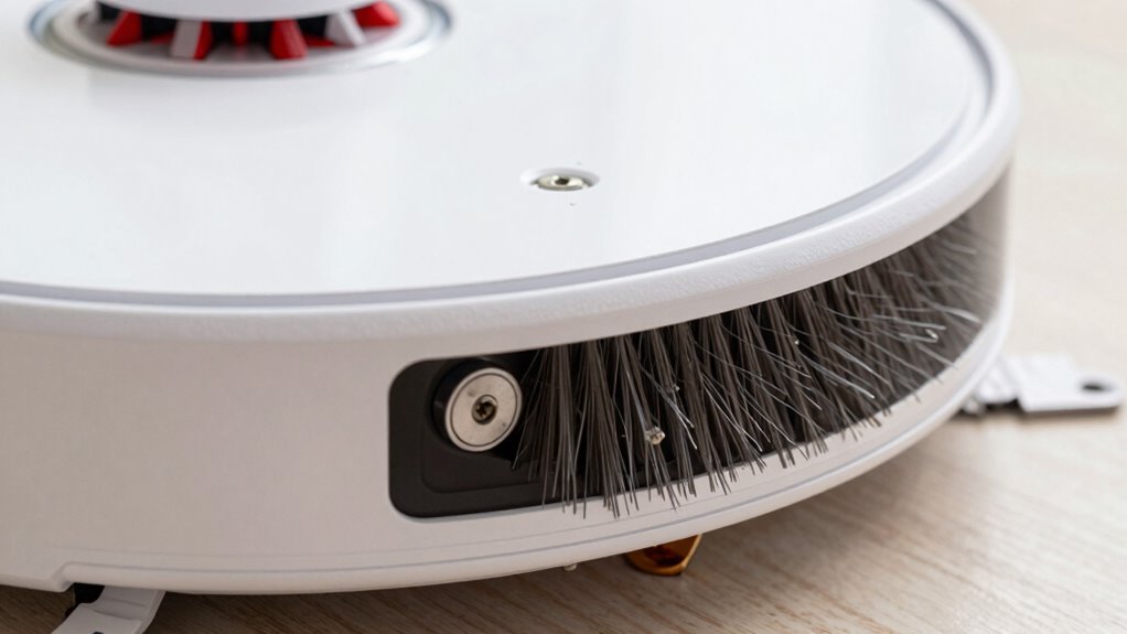 check side brush attachment securely