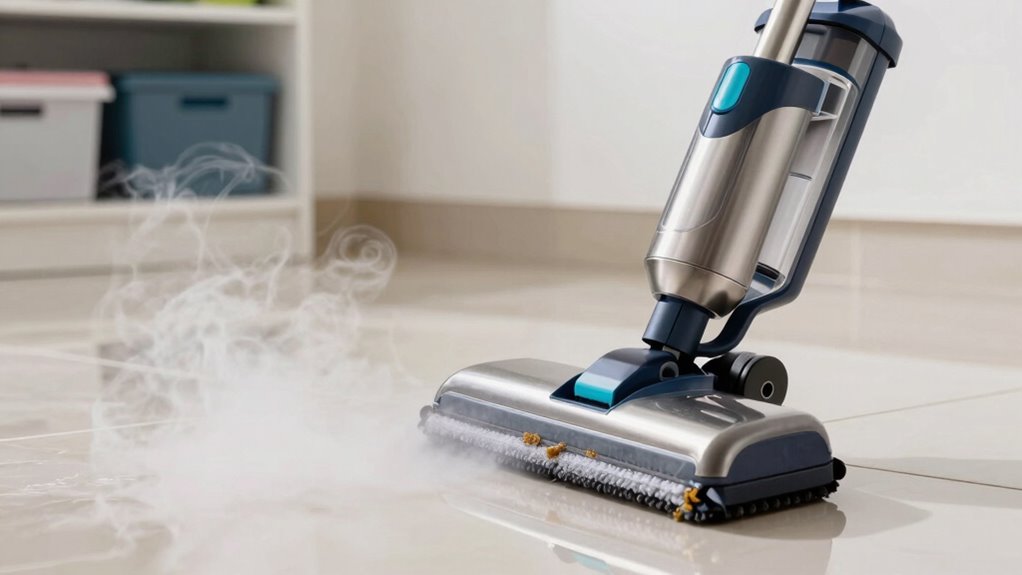check steam mop mineral buildup