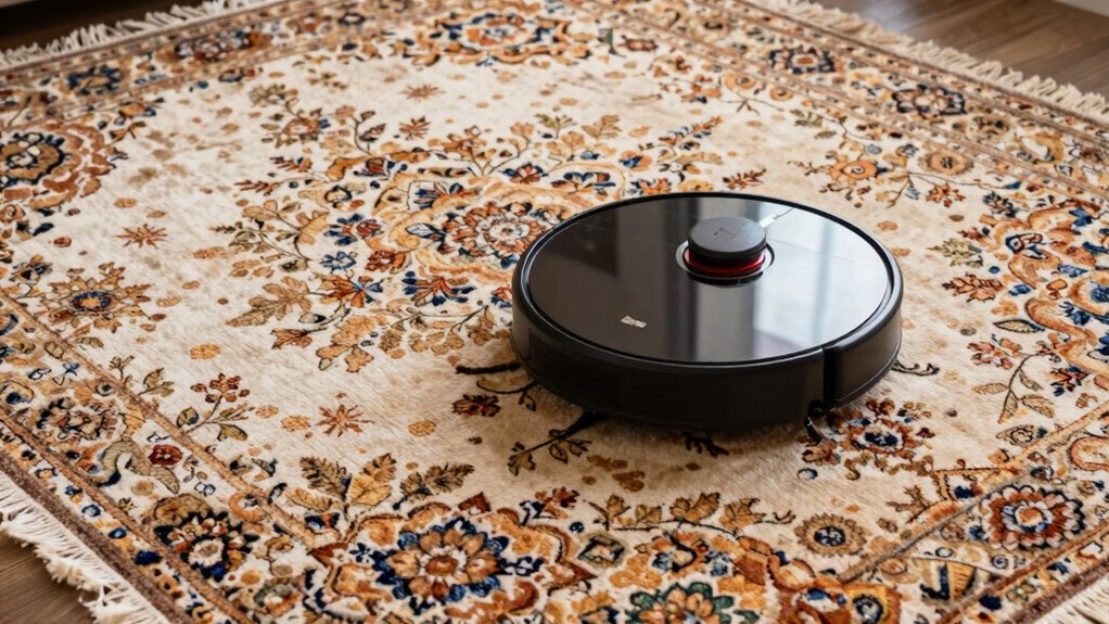 choose flat light colored rugs
