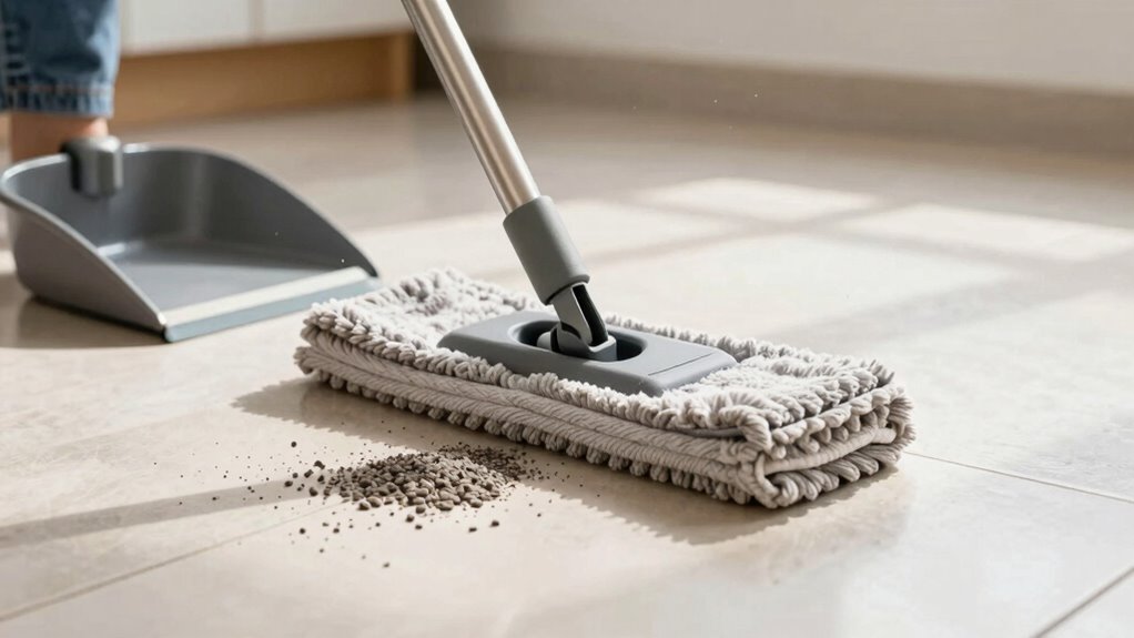 clean floors thoroughly carefully