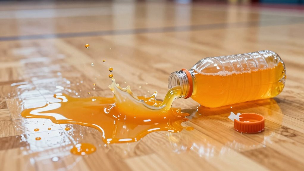 clean spills immediately to prevent sticky residues
