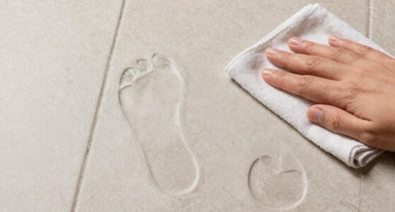 cleaning matte tile footprints