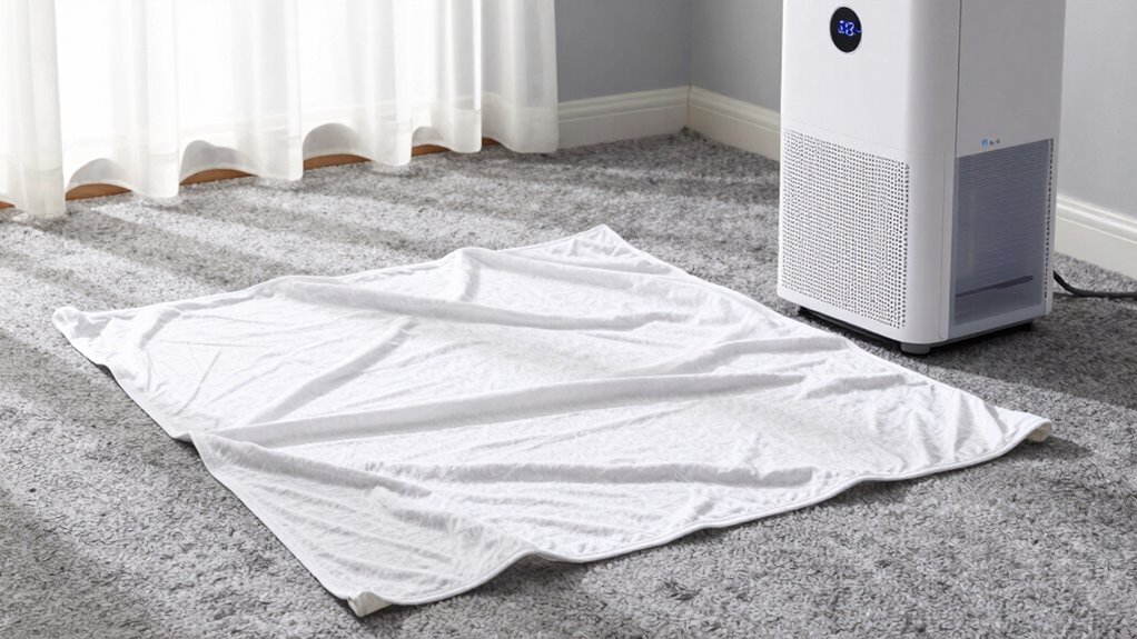dehumidifiers accelerate carpet drying