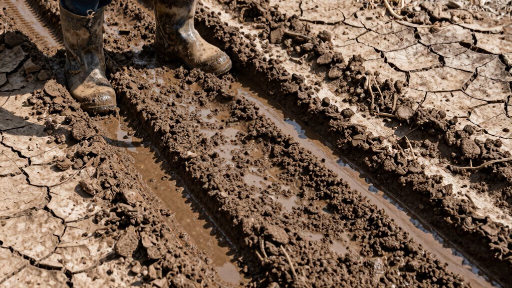 dry mud before vacuuming