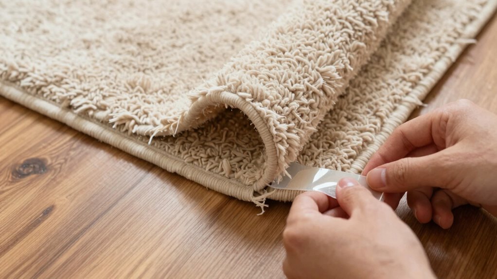 fix curling rug corners