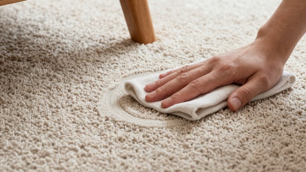 gentle damp cloth smoothing