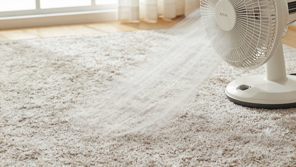 gentle drying with fans