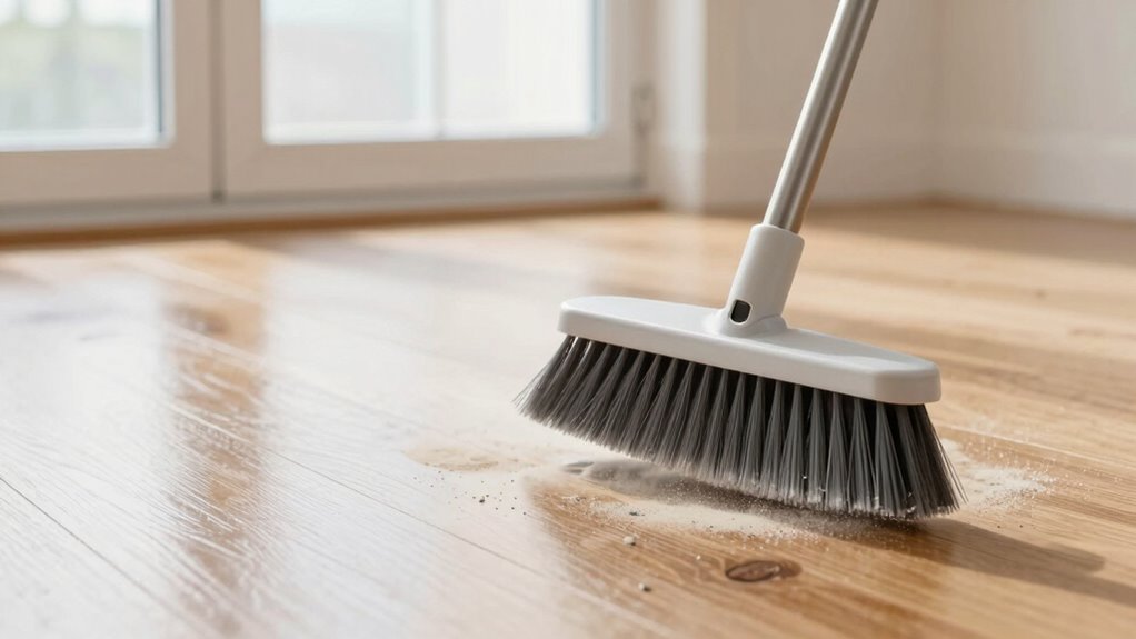 gentle sweeping minimizes smudges