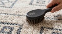 gently remove hair rugs