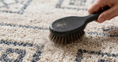 gently remove hair rugs