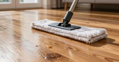 microfiber mop smearing hardwood
