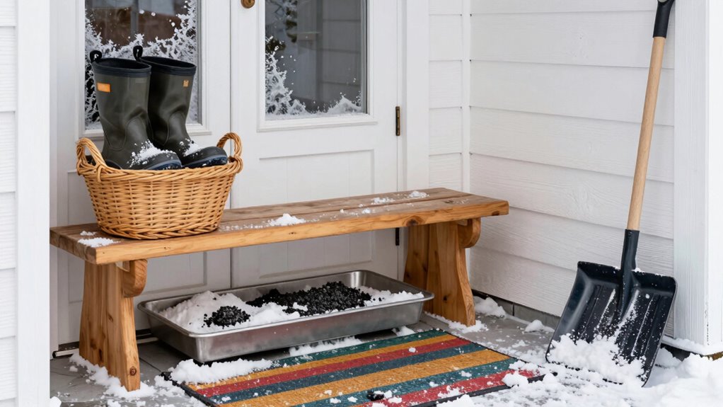 organized winter entryway station