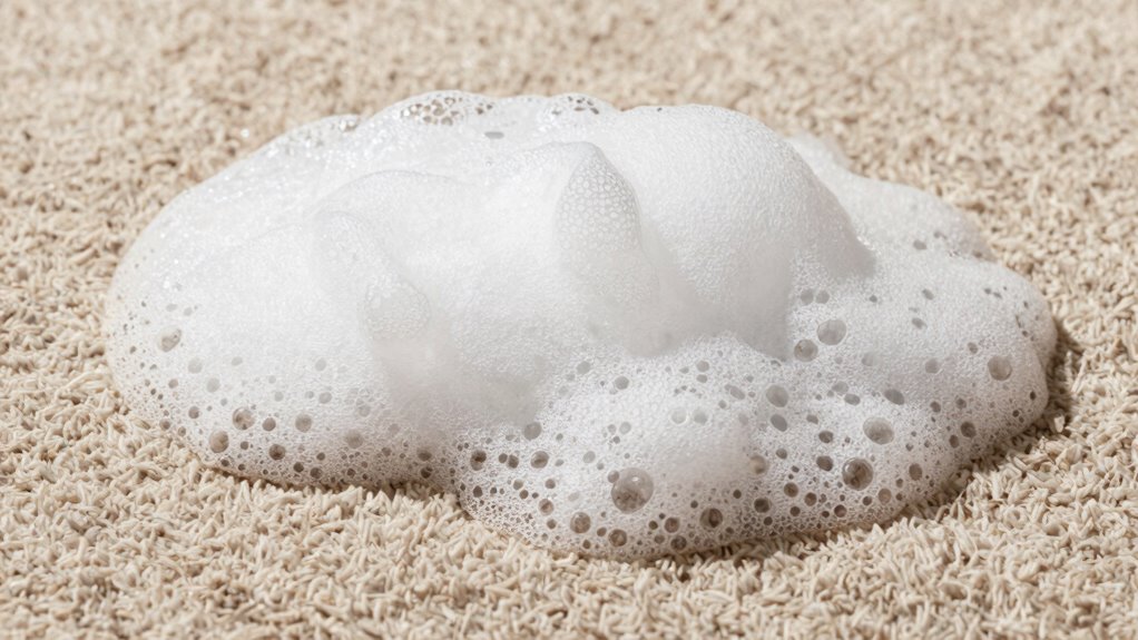 over foaming causes carpet damage