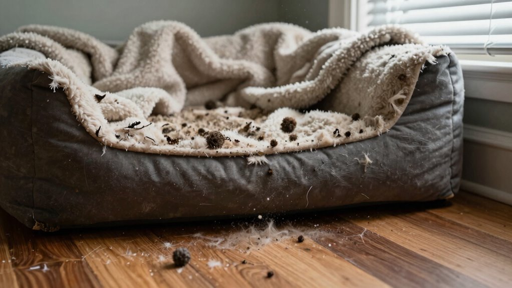 pet bedding increases dirt