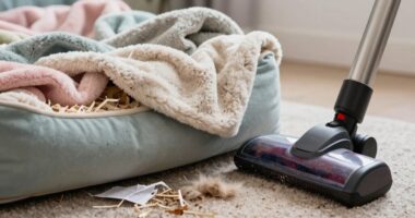 pet bedding zone cleanup