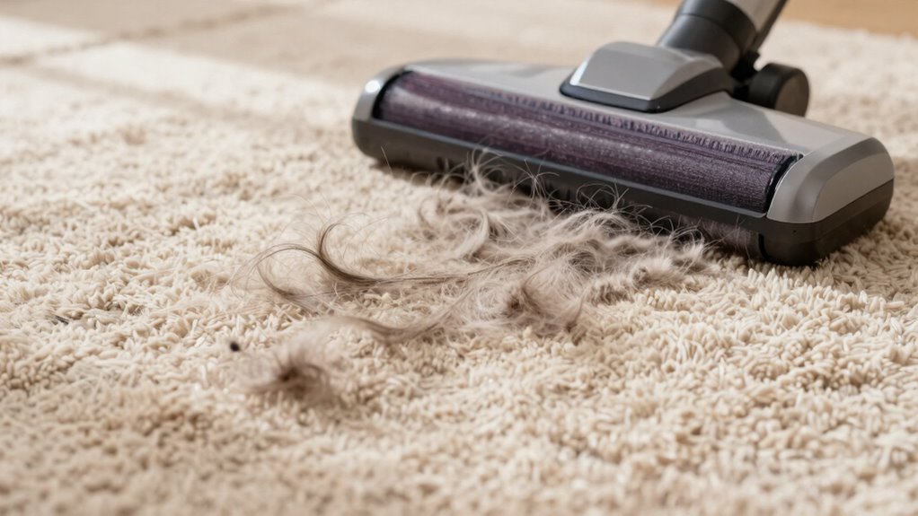 pet hair embeds deep