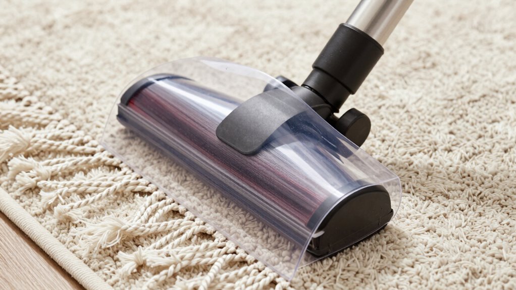 protect fringes during vacuuming
