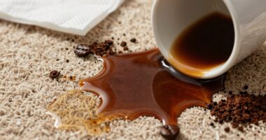 quick carpet coffee cleanup