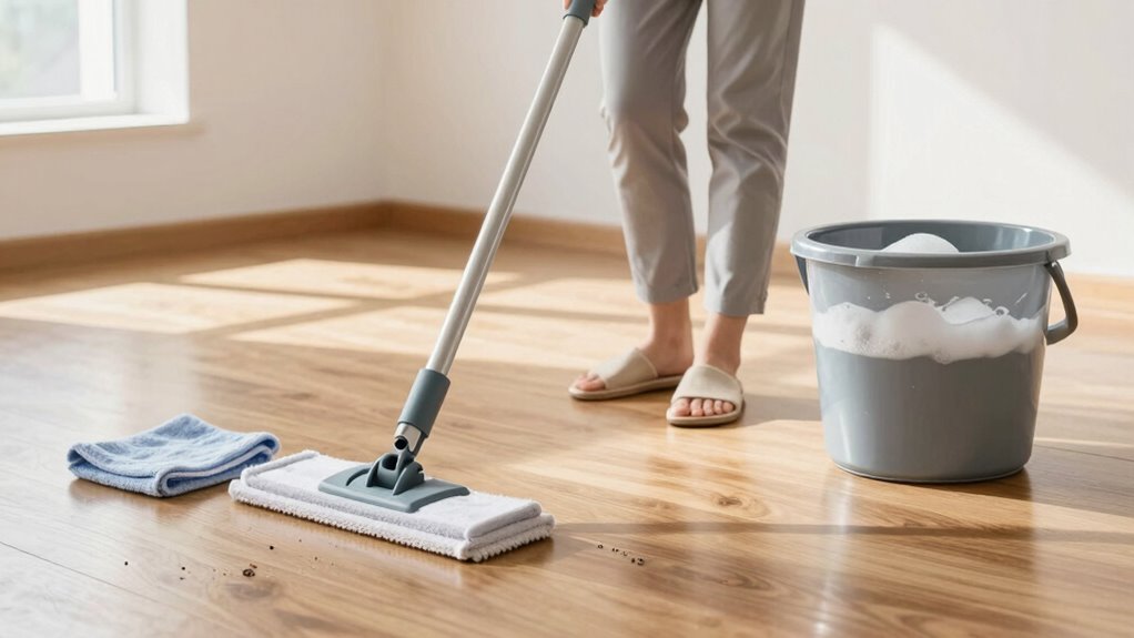 quick floor cleaning routine