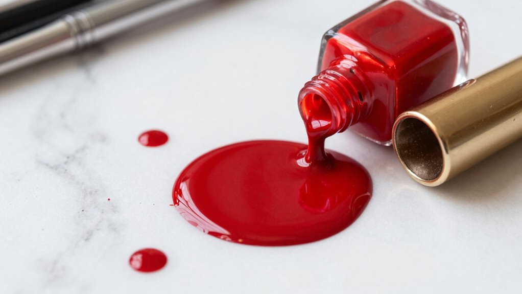 quick nail polish spill cleanup