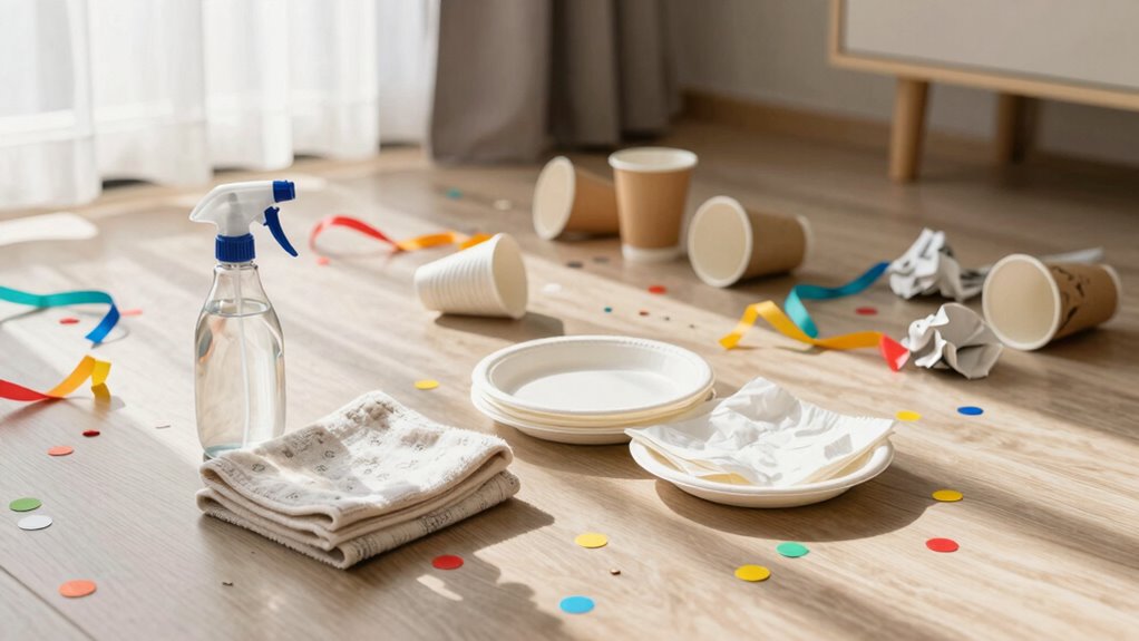 quick organized floor cleaning