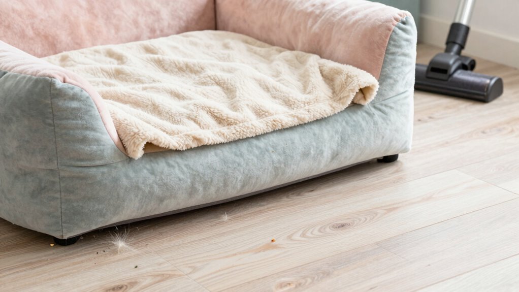 regular bedding and floor cleaning