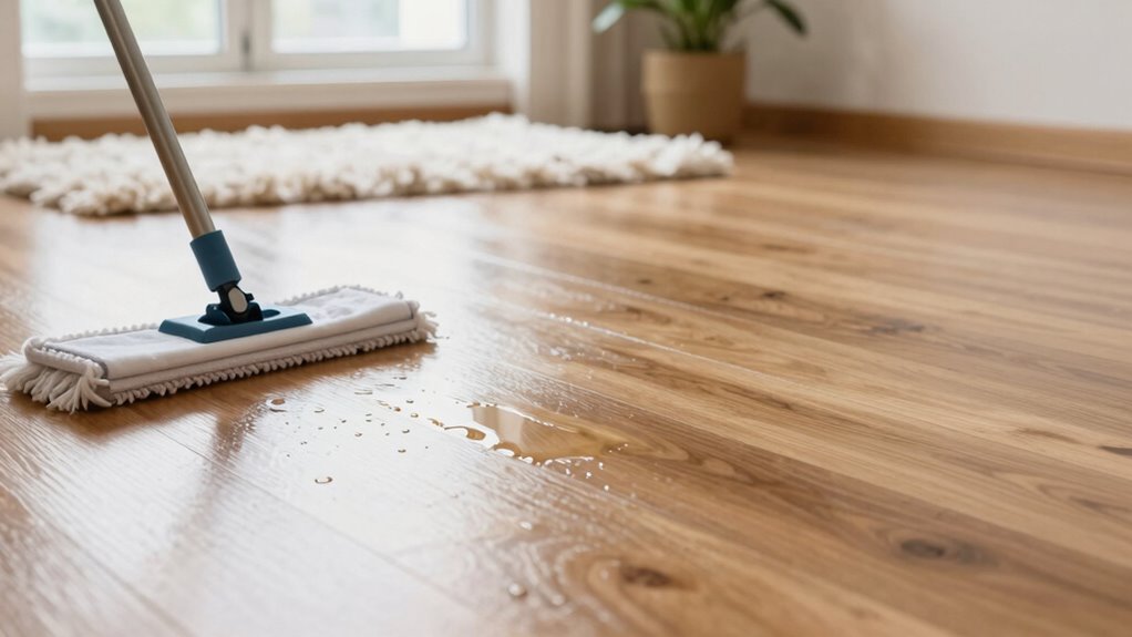 rinse floors to prevent residue