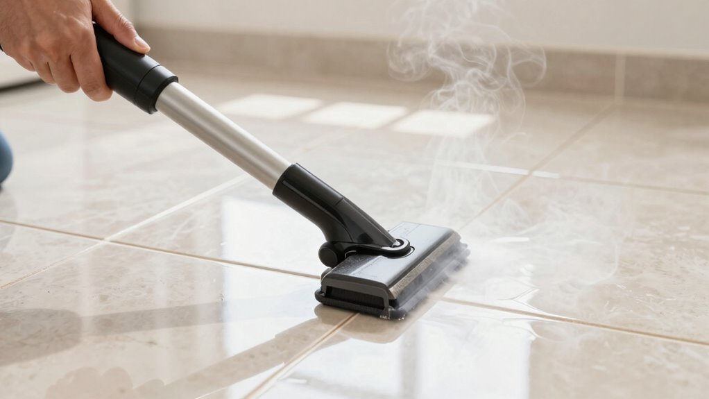 safe steam cleaning grout