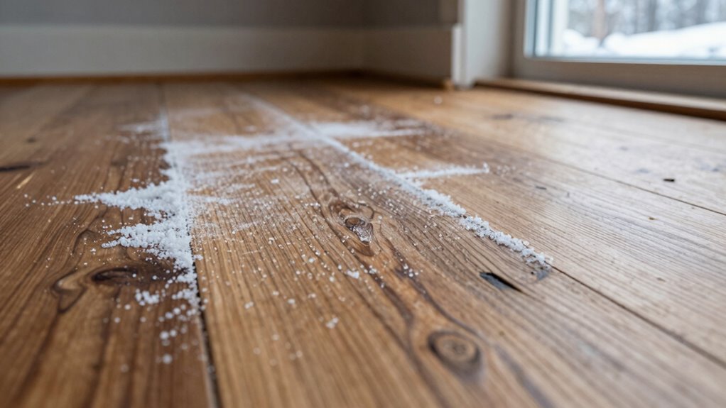 salt residue damages floors