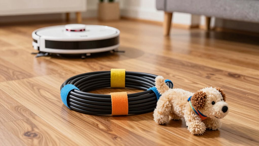 secure cables and toys
