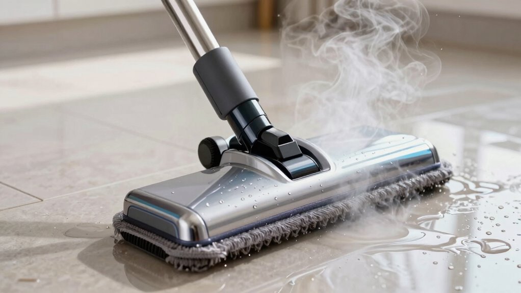 steam mop water spitting