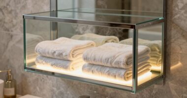 top towel warmer cabinets
