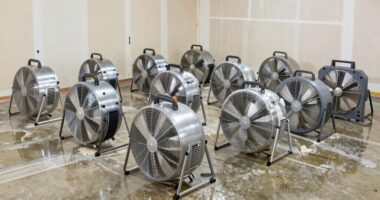 top water damage fans