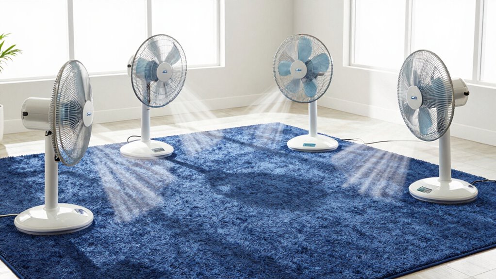 use fans for quick drying