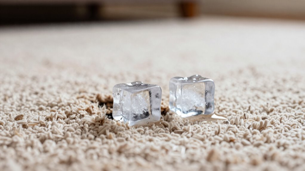 use ice cubes to lift