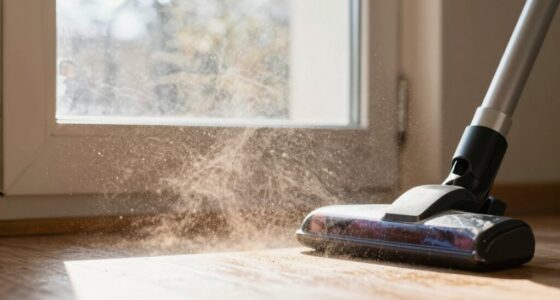 vacuum dust blowback prevention