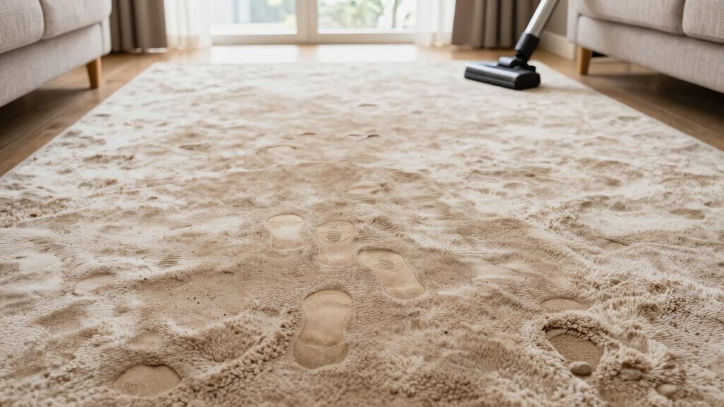vacuum more in busy areas