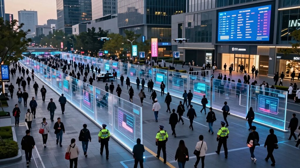 virtual barriers for crowd management