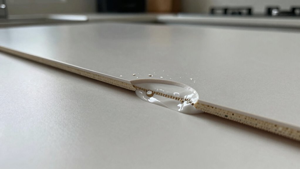 water causes seam swelling