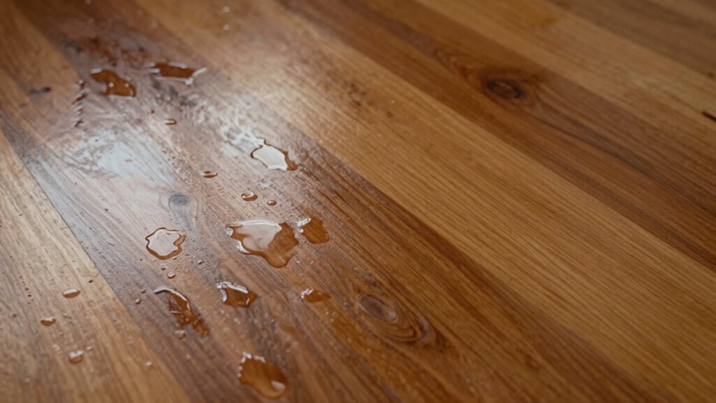 water damage and discoloration