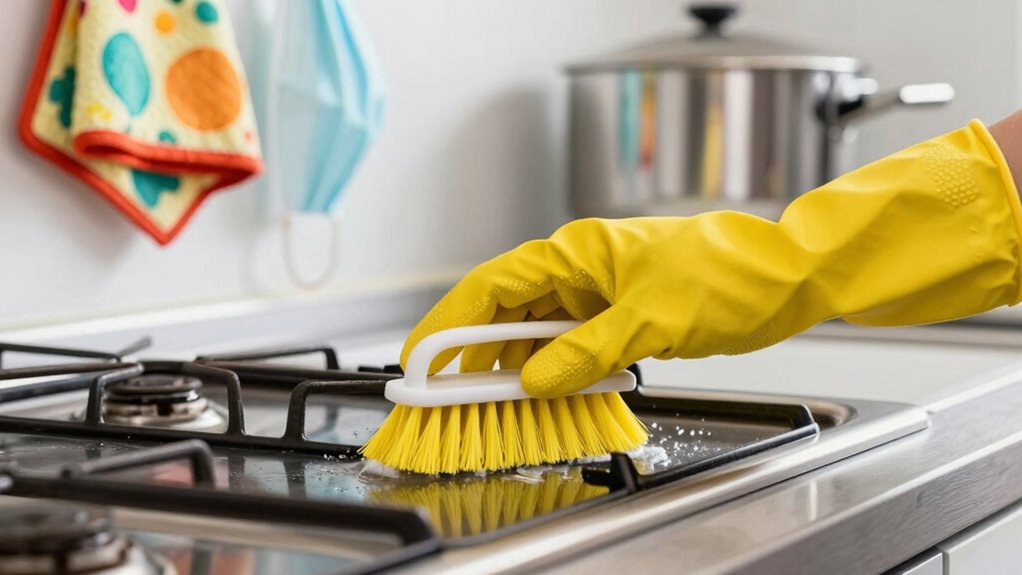 wear masks during cleaning