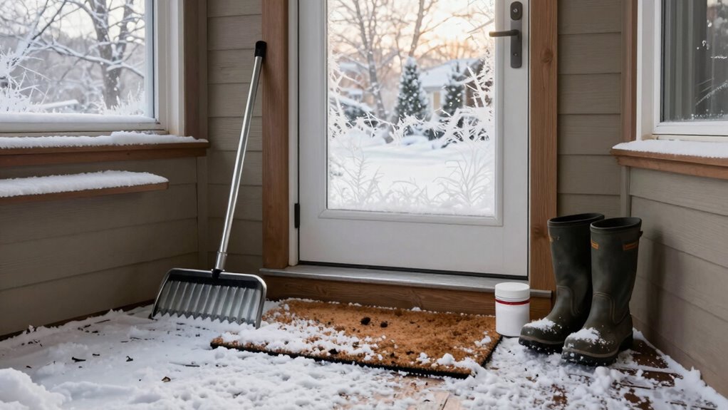 winter entryway maintenance routine