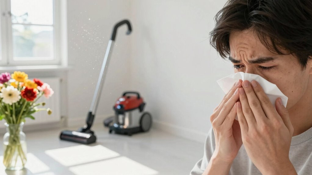 allergy symptoms from cleaning