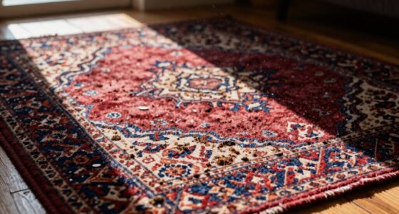 area rugs accumulate dust