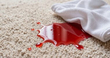 clean fruit juice spill